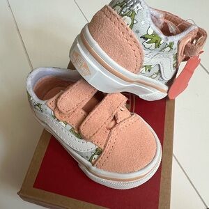 Vans Baby Peach and White Sneakers